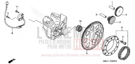PULSE GENERATOR/ STARTING CLUTCH NT650V5 de 2005